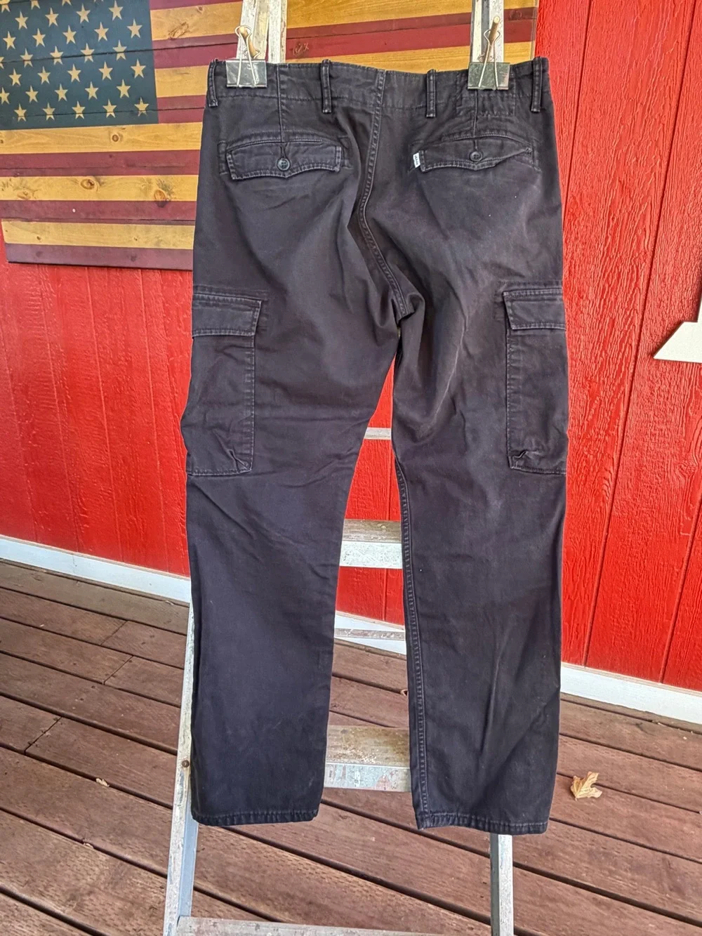 Levi’s Black Stretch Cargo Pants – Men’s 33x30 Utility Casual Cotton Pants